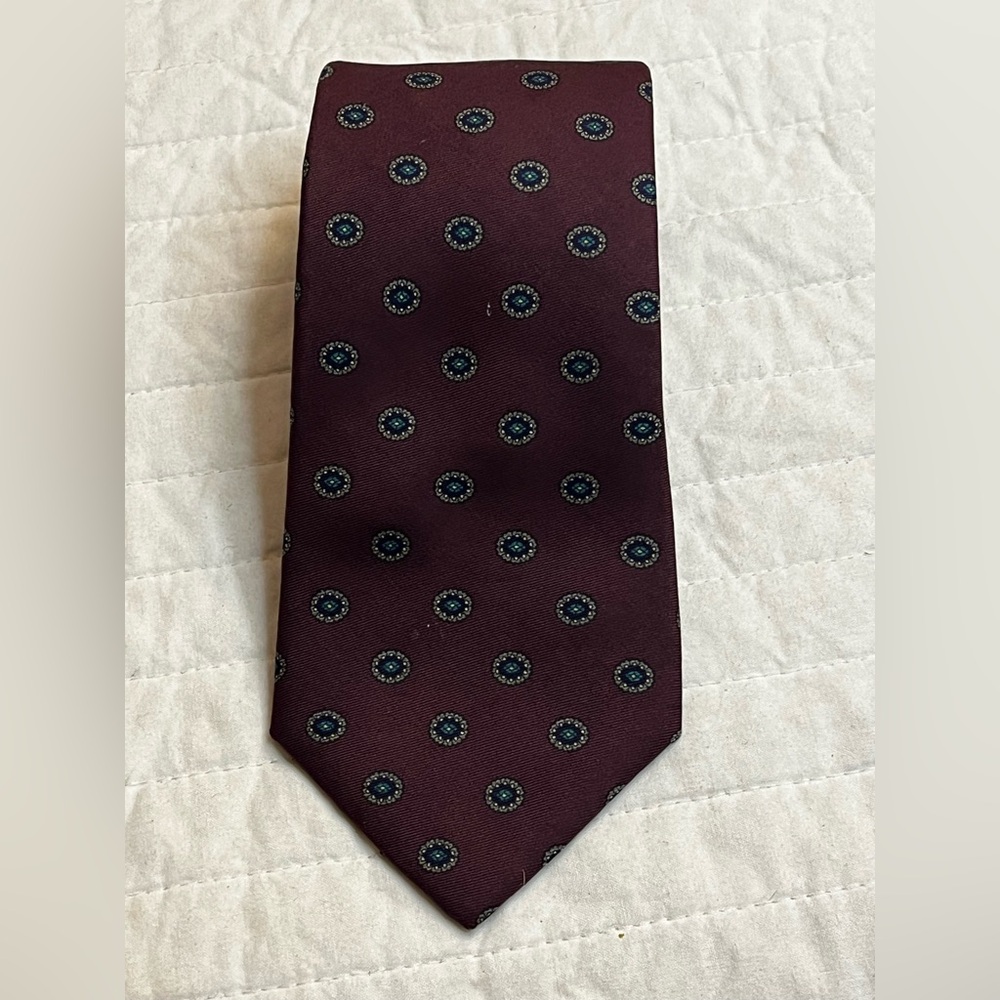 Burnham Ltd silk micro floral print neck tie